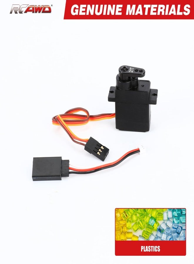 RCAWD 1KG Metal Tooth Servo with 21T Servo Arm for CR18P Rock Van CR18P Trail Hunter CR18P Rock Van EVO CR18P EVO Harvest CR18P EVO Trail Hunter Parts Black - Image 2